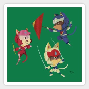 Samurai Pizza Cats Magnet